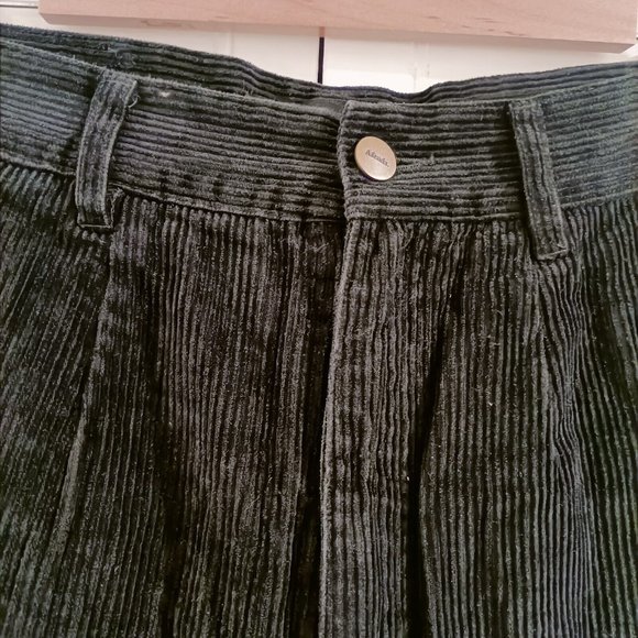 Afends MARSHA Black Slim Corduroy Jeans Flares 28 Wide Leg Hemp Organic Pants - Picture 3 of 5
